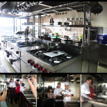 Equipo de cocina italiana de lujo de acero inoxidable